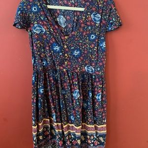 Blue Flowy Floral Dress (Never Worn)
